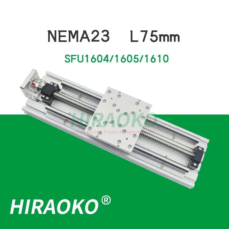 

75 мм линейная муфта NEMA23 SFU1610 SFU1605 одноосевая фаза SFU1604 линейная скользка для фрезерного станка с ЧПУ X Y Z aixs