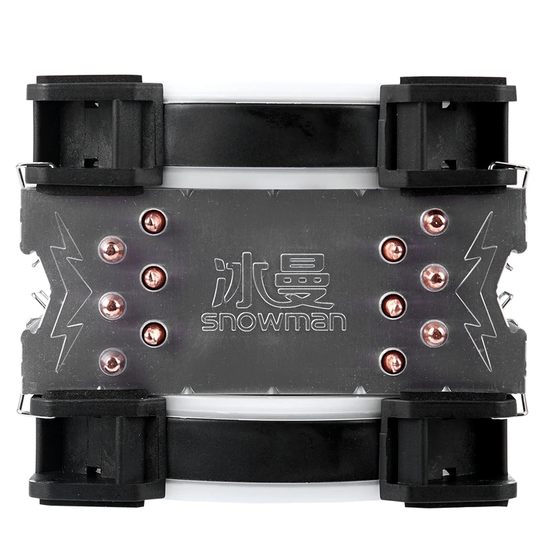 Снеговик 4PIN кулер для процессора 6 heatpipe RGB светодиодный двойной вентилятор охлаждения 12 см вентилятор LGA775 1151 115x1366 Поддержка Intel AMD