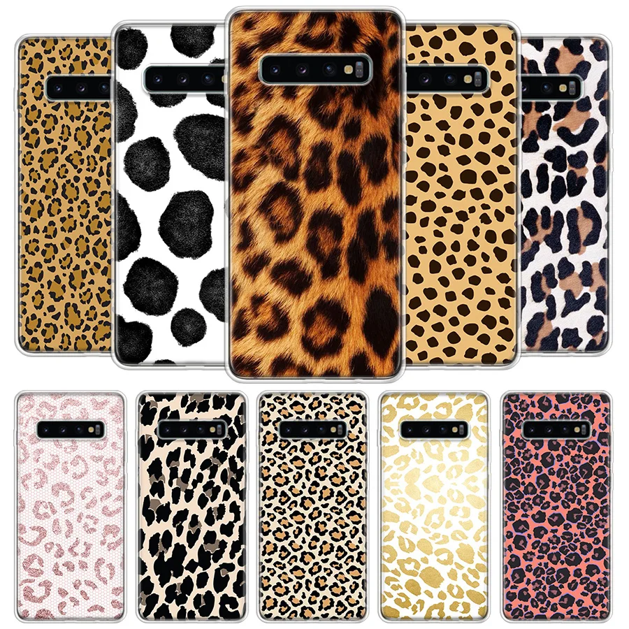 Чехол для телефона с леопардовым рисунком Samsung Galaxy A70 A50 Note 20 Ultra 10 Pro 9 8 A40 A30 A20E A10S A6 A7