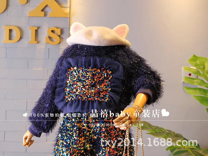 Детская одежда новинка зимы 2019 тяжелая промышленная плюшевая Одежда для девочек