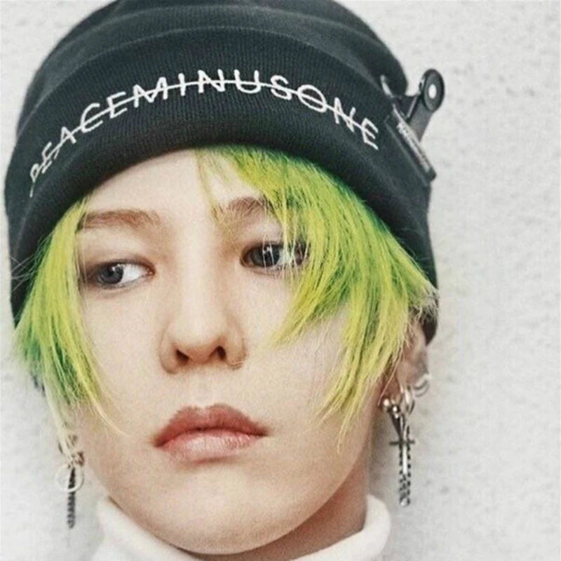 2021 Новый Kpop GD вязанные шапочки с вышивкой шляпа теории Большого взрыва известная