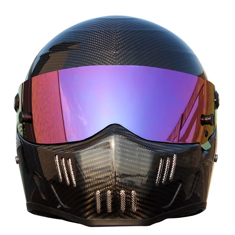 

Мотоциклетный шлем на все лицо, каска из углеродного волокна, профессиональный гоночный, в горошек, для езды по бездорожью