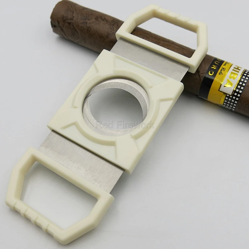 COHIBA большое кольцо датчик сигары резак из нержавеющей стали сигары Гладкие двойные металлические острые лезвия табака резка карманный портативный