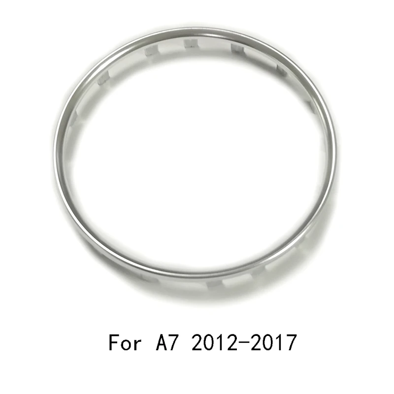 For A7 2012-2017 Авто ABS хромированное кольцо на руль накладка наклейка эмблема в центре Логотип рамка блесток покрытие аксессуары для Audi A1 A4 B9 A5 A7 - Название цвета: For A7 2012-2017