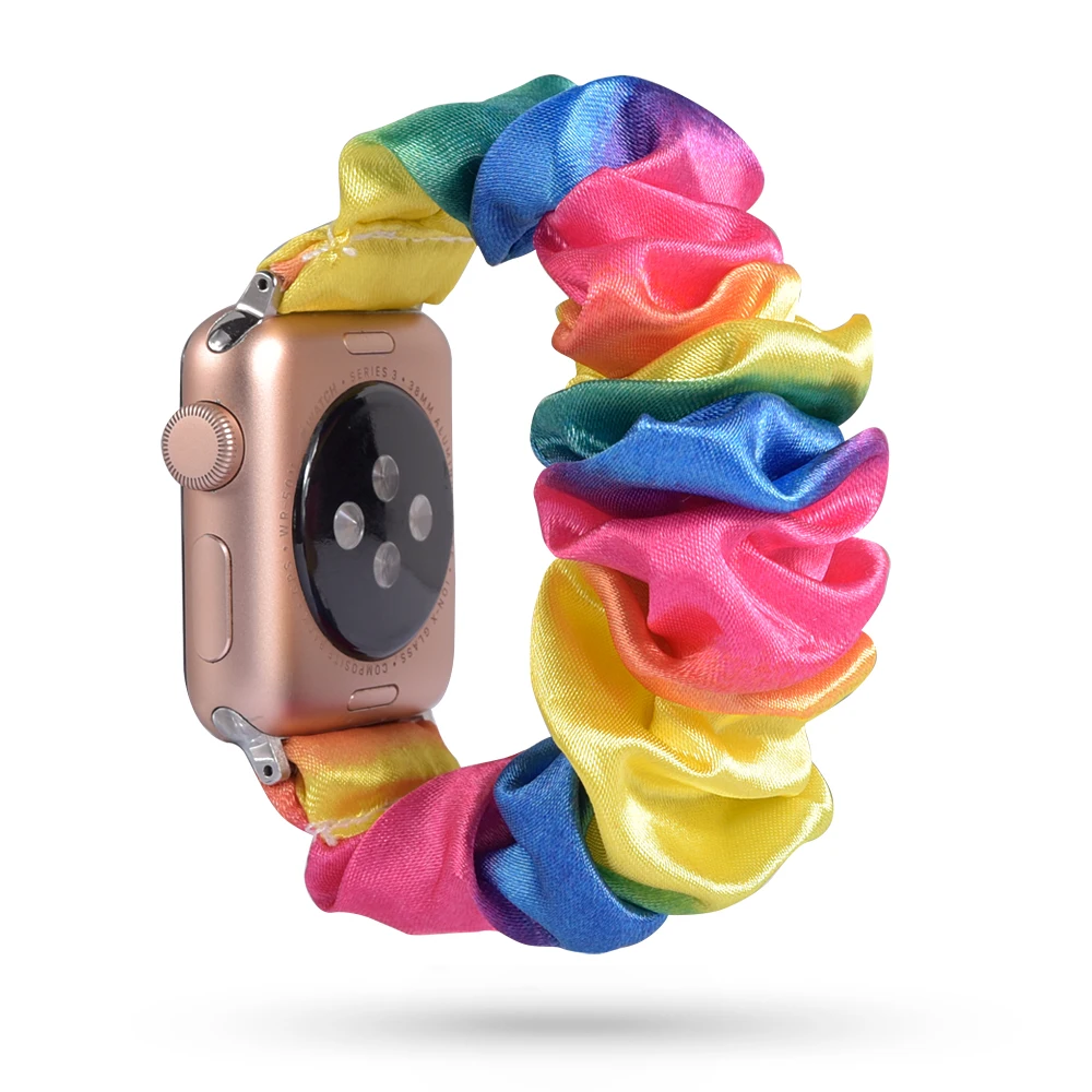 Растягивающийся эластичный ремешок для часов Apple Watch 38 мм/40 мм 42 мм/44 мм Повседневный женский браслет для девочек для iwatch - Цвет ремешка: 59