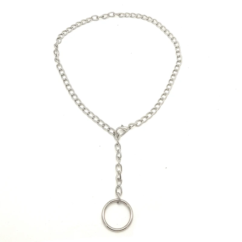 Готическое ожерелье в стиле панк чокер воротник готика с круглым кулоном