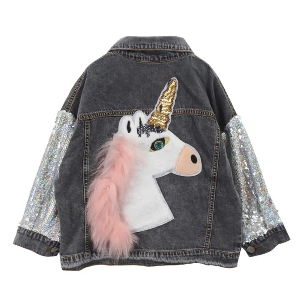 Детские весенне-осенние джинсовые куртки для девочек детские пальто от 2 до 12 лет