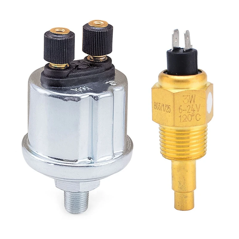 

1Pcs Vdo 1/2 Npt 21Mm Thread Engine Oil Temperature Sensor Water Temperature Sensor & 1Pcs Universal Vdo Oil Pressure Sensor 0 T