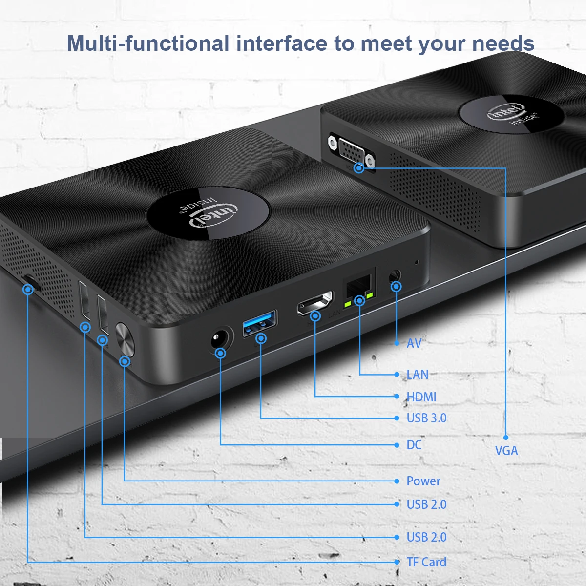 Четырехъядерный процессор Intel Atom X5 Z8350 4 ядра T92 Мини ПК 4G Оперативная память 64G