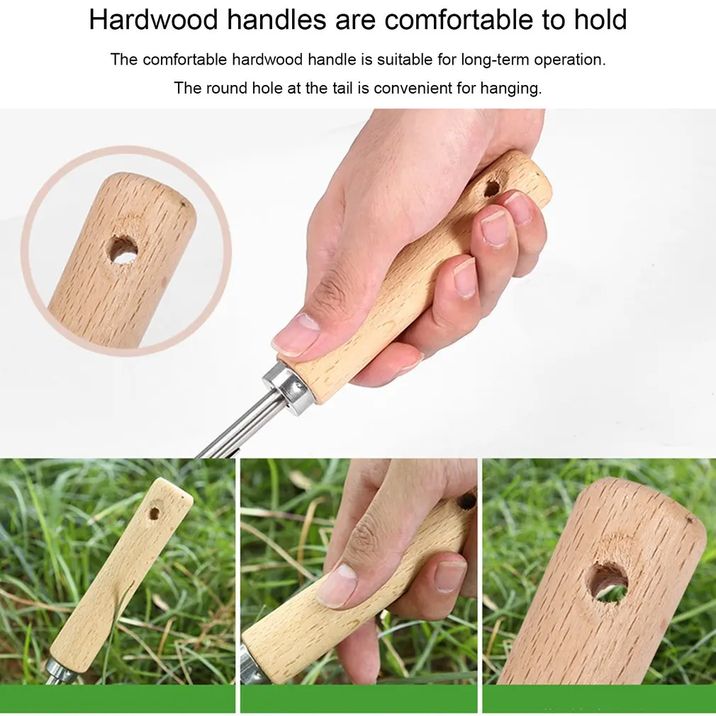 

Stainless Steel Garden Weeder Bend-proof Weeding Removal Cutter Puller Tools Multifunction Weeder Transplant Home Garden Tool