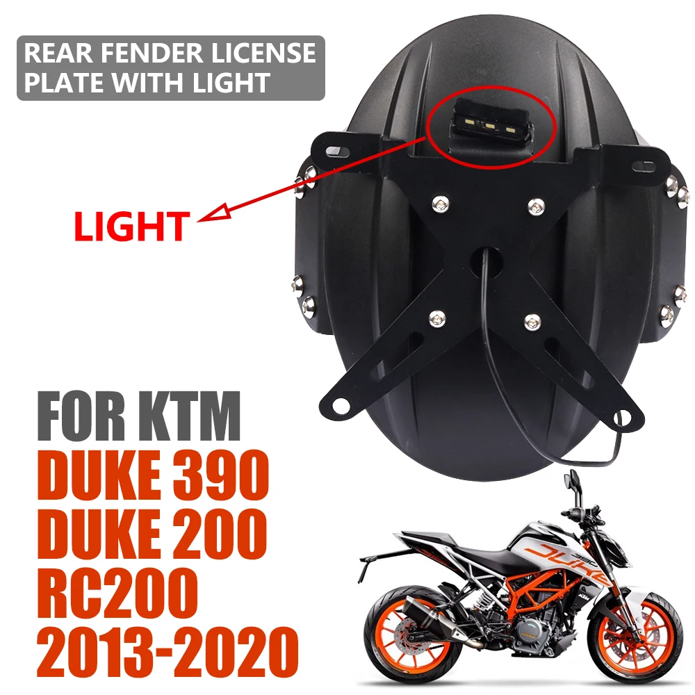 

Брызговик для заднего крыла мотоцикла KTM DUKE390 DUKE 390 DUKE200 RC200 RC 200, держатель для освещения номерного знака, грязезащитные детали