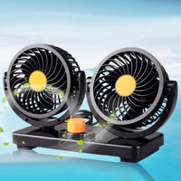 car auto air cooling dual head fan 12v 24v 360 degree all round adjustable auto cooler air fan low noise fan car fan accessories