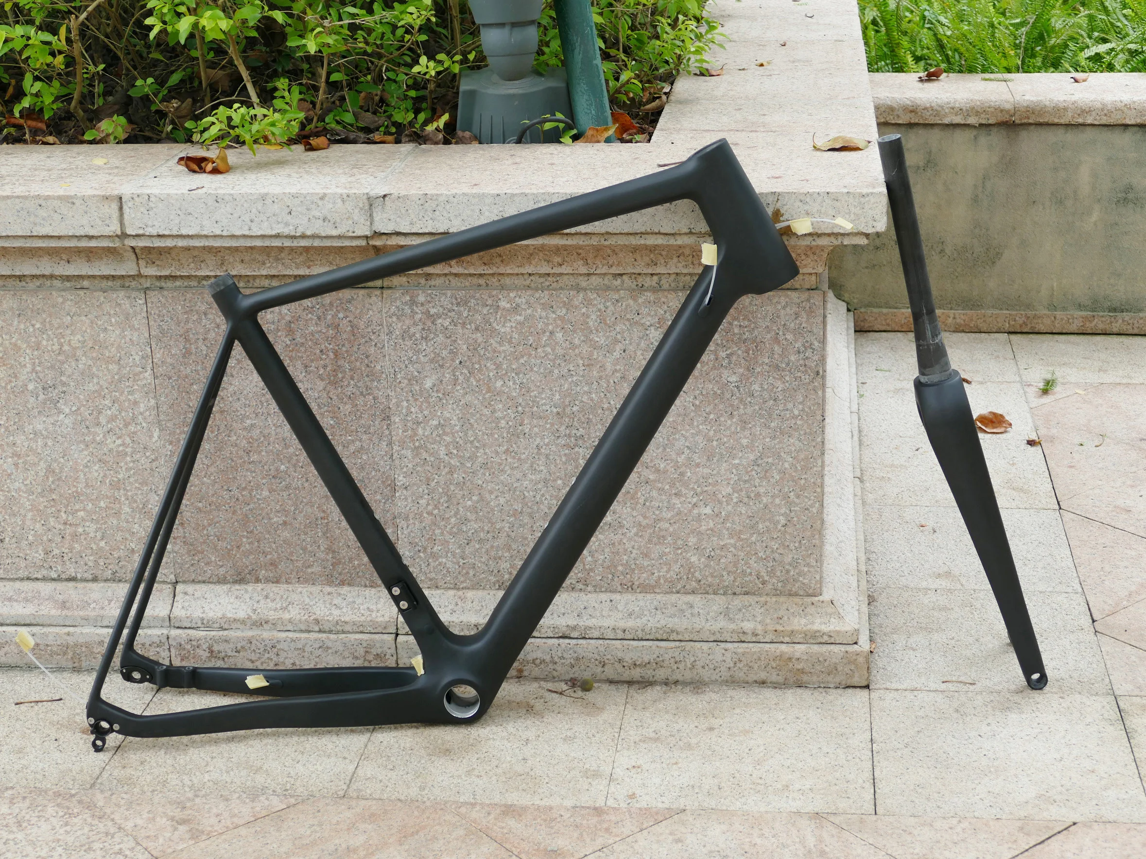 Full Carbon Toray Matt Cyclocross Bike Disc Brake BSA BB30 Frame 12 * 142mm Thru Axle &amp Fork 100mm | Спорт и развлечения