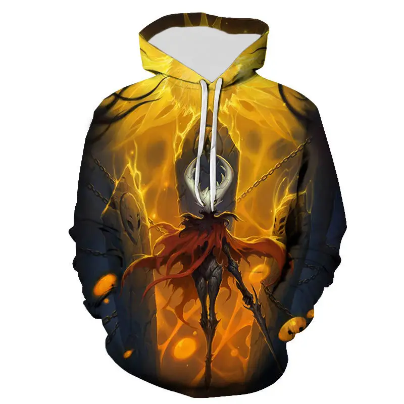 

Толстовка с капюшоном для мальчиков и девочек, Модный пуловер в стиле рыцаря с объемным принтом, крутая кофта с вырезами, уличная одежда