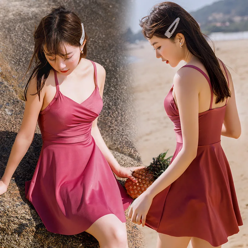 2020 новый стиль цельный купальный костюм женский живот покрытие для похудения