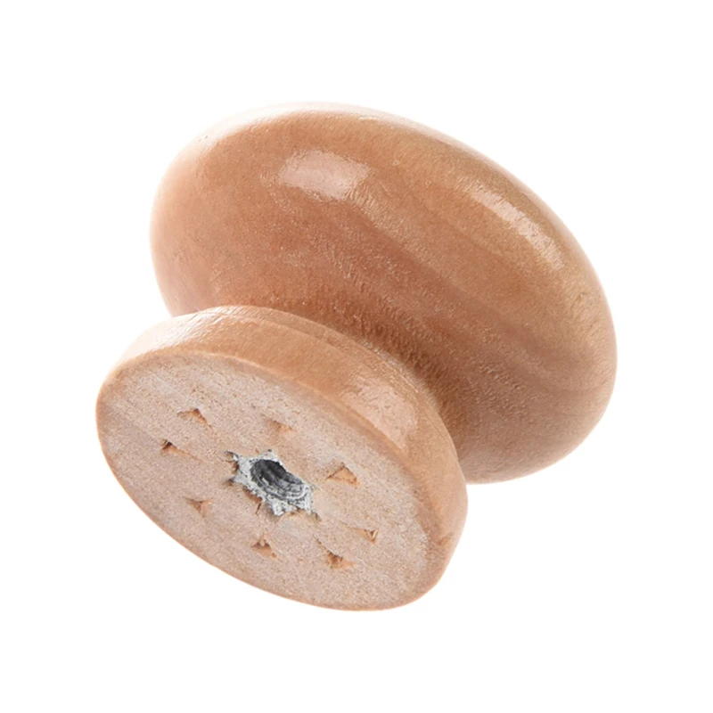 4 Pcs Cabinet Drawer 1.3&quot Diameter Round Wooden Pull Knobs Handles | Обустройство дома