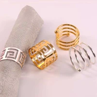 6pcs serviette rings alloy napkin holder west dinner towel european napkin ring party decoration wedding table accessories