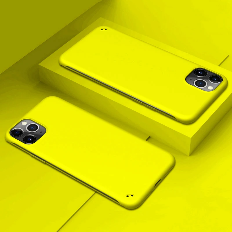 Безрамный чехол для телефона iPhone 11 Pro XR X XS Max SE 2020 6 6S 7 8 Plus 11Pro твердый тонкий