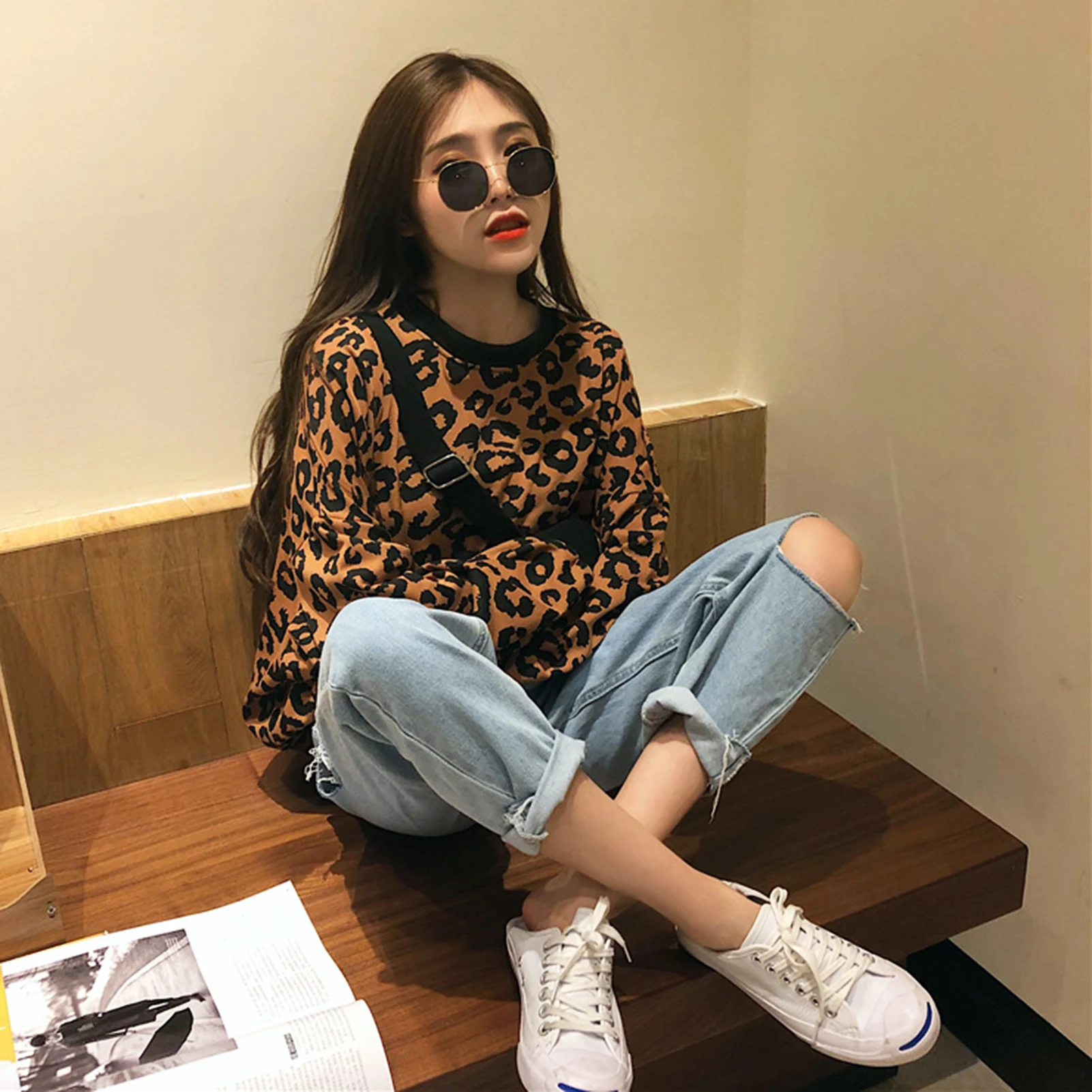 Letter Happiness Hoodies Sweatshirts 2022 Women Casual Kawaii Harajuku New Sweat Punk For Girls Clothing European Tops Korean