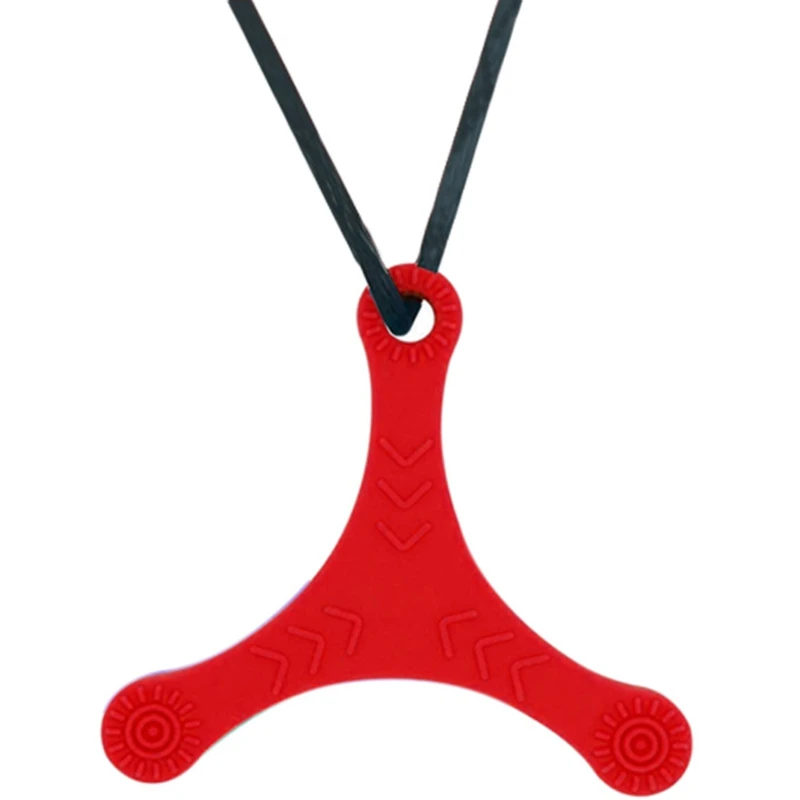 

1PC Triangular Darts Teeth Chew Necklace Baby Children's Silicone Teether Chew Toy Gifts For Boys And Girls