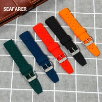 premium grade tropic rubber watch strap 20mm 22mm for seiko srp777j1 new watch band diving waterproof bracelet black color