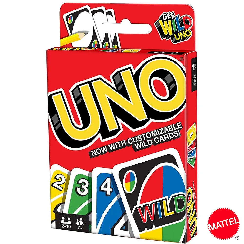 

Mattel UNO Games, забавные Семейные развлечение настольная игра, забавные игральные карты, детские игрушки, Подарочная коробка, карточная игра uno