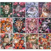 diy painting by numbers kit flower animal acrylic paint by numbers wall art on canvas abstract handpainted oil painting for home