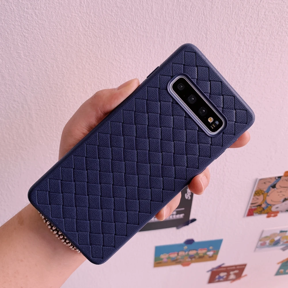 Силиконовый чехол для Samsung Galaxy S8 S9 S10 S10e S20 Ultra Note 8 9 10 J4 J6 A8 Plus A21s плетеная сетка