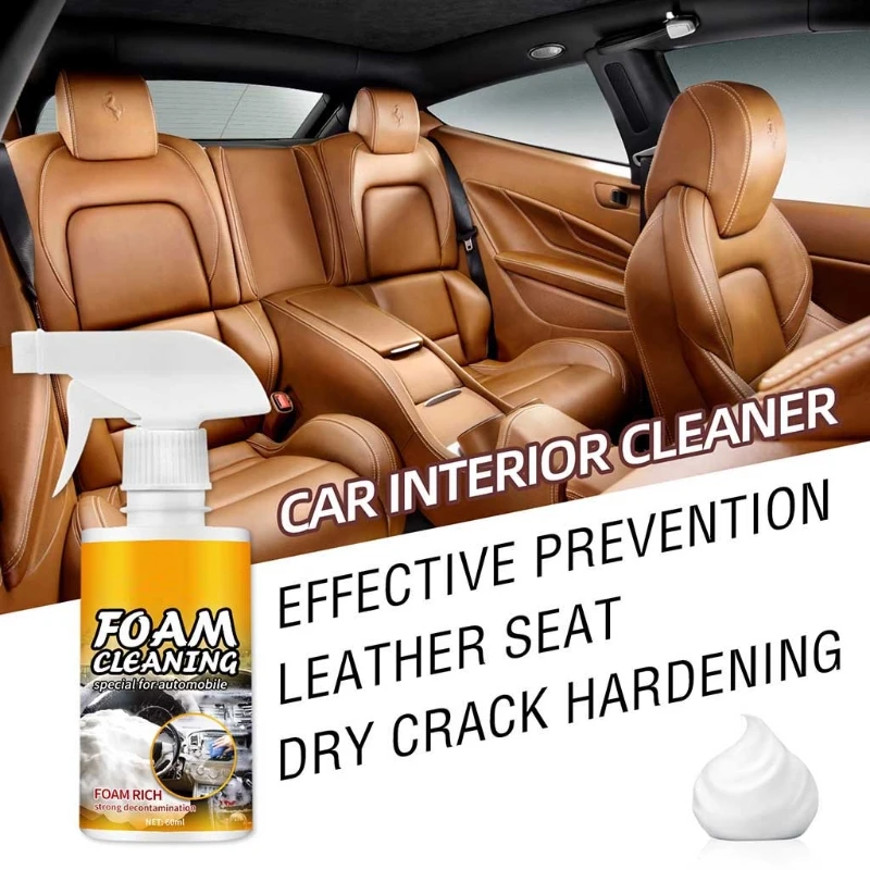 All-Purpose Bubble Cleaner Kitchen Grease No Rinsing Is Required Multi-Purpose for Couches Car Seat Sofa Foam | Автомобили и