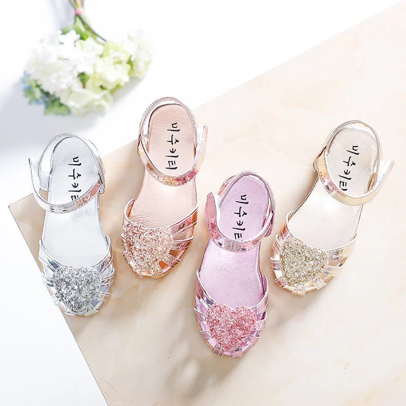 

Girls' Sandals Summer New Princess Shoes Middle School Children's Baotou Sandals Children's Sandals Beach Shoes Antiskid