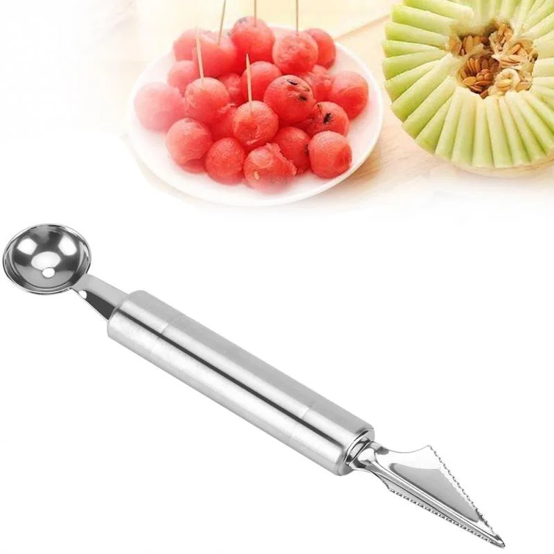 

1pcs Creative Fruit Carving Knife Watermelon Baller Ice Cream Dig Ball Scoop Spoon Baller Diy Assorted Cold Dish Tools
