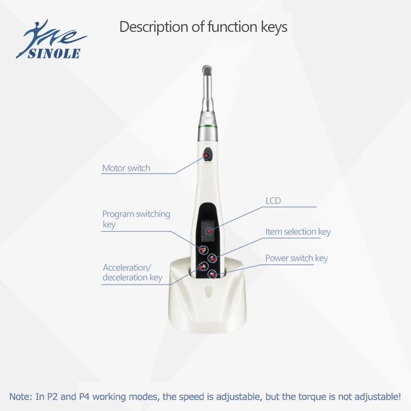 Эндододонтический эндододонтический мотор светодиодный беспроводной поршневой