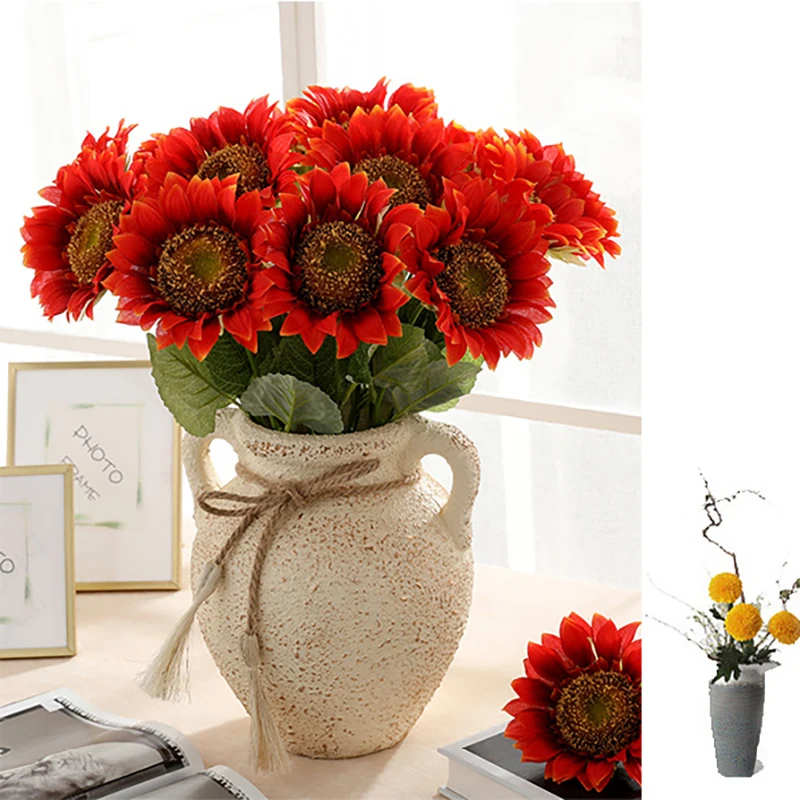 11 см Большой Подсолнух Шелковый Искусственный цветок Для Свадебные украшения