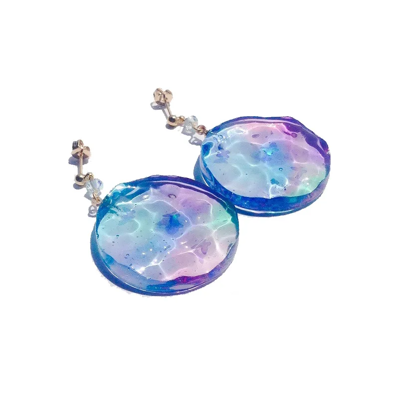 Форма из силикона круглой формы с эффектом воды гибкая форма для изготовления