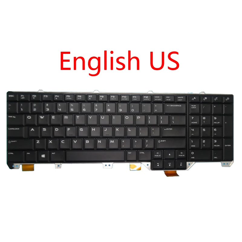 Клавиатура для ноутбука DELL Alienware 17 R1 M17X R5 английский США Франция FR японский JP