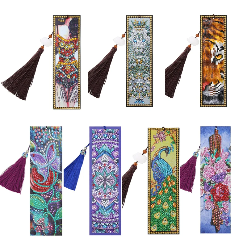 Сделай Сам Закладка специальная форма алмазная картина креативная кожаная