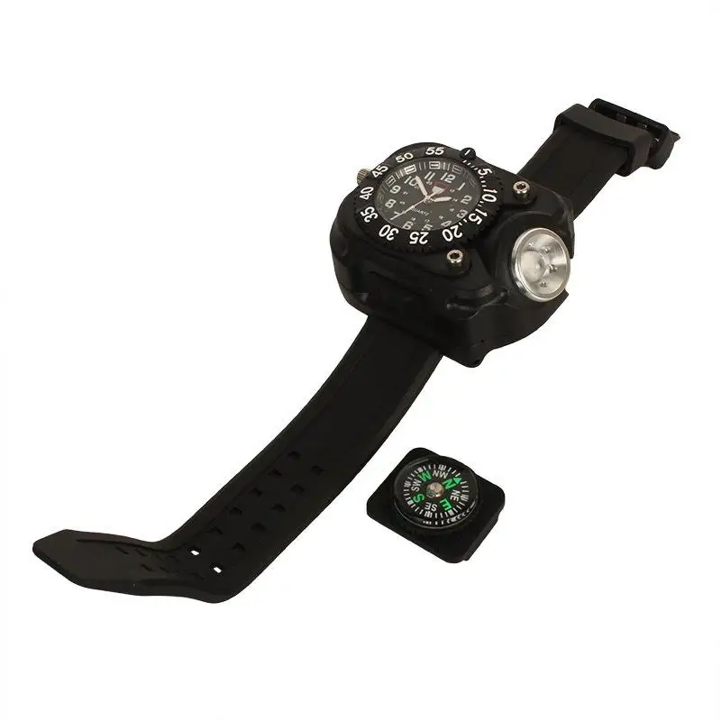 Светодиодный фонарик супер яркие водонепроницаемые мужские наручные часы с