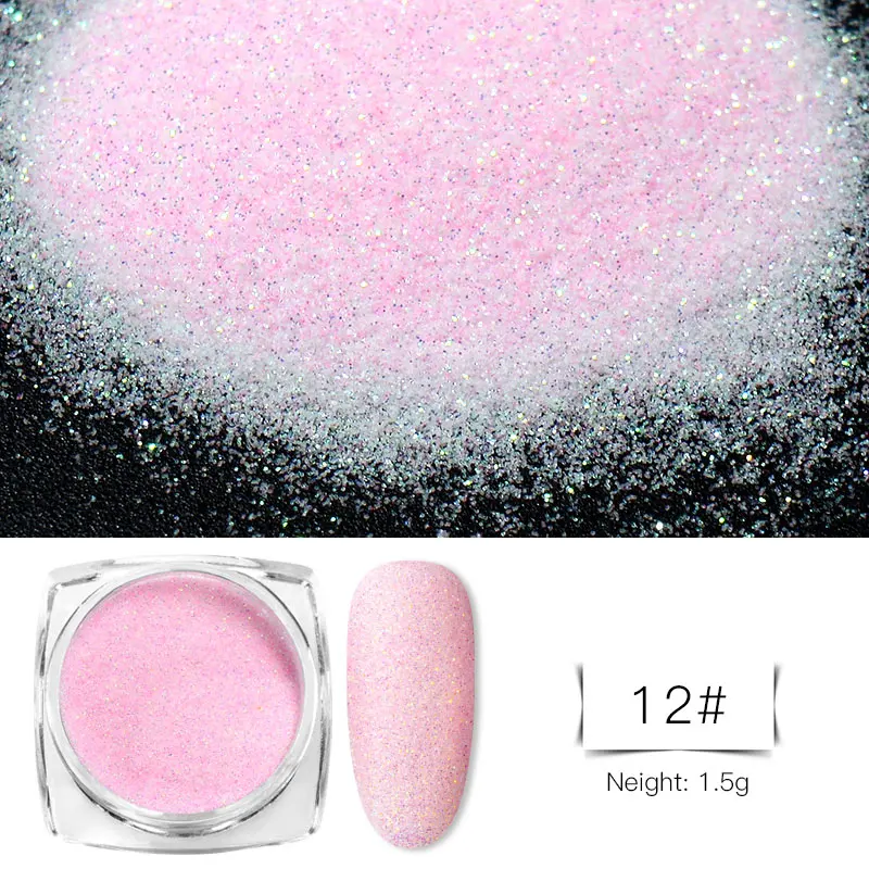 0.2g Ice Transparent Mirror Nail Glitter Powder Mirror Glitter UV Gel Pigment Magic Chrome Dust 6 Colors Nail Art Decorations - Цвет: W4829
