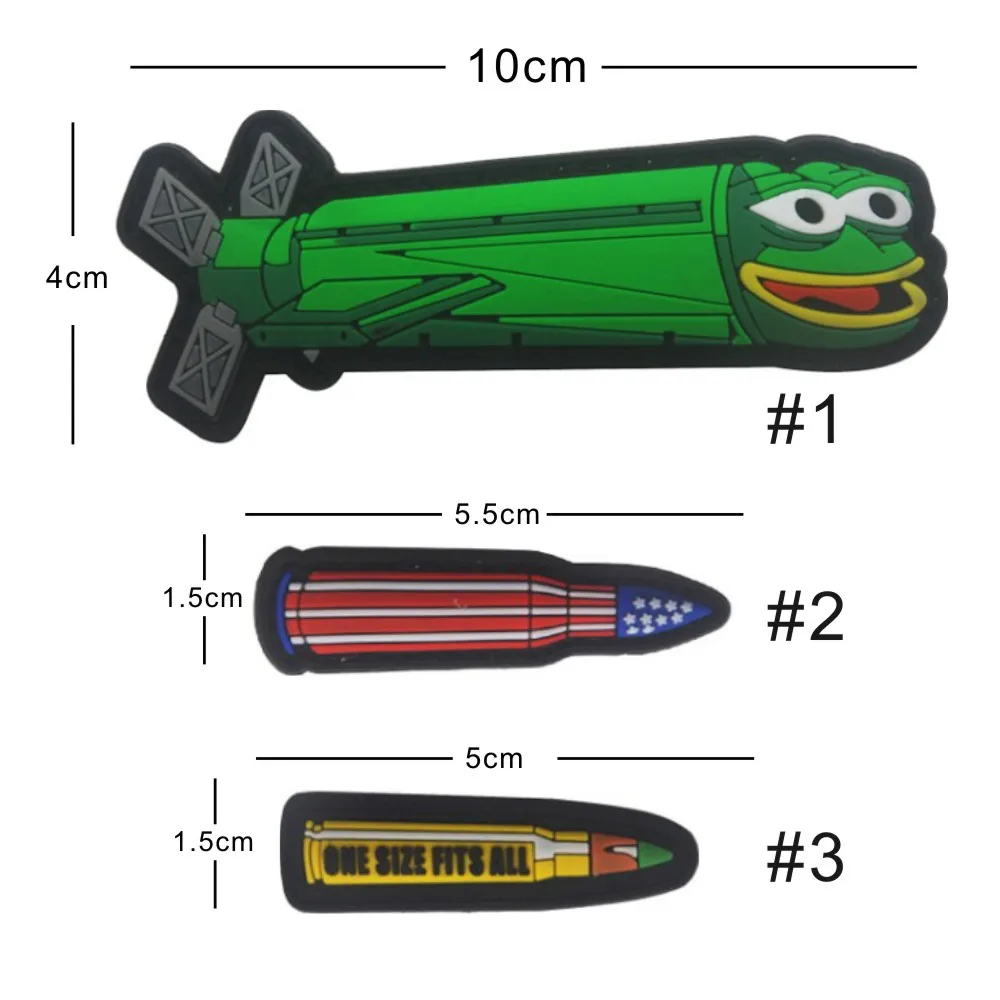 Лягушка ПВХ нашивка Забавный подводная лодка нарукавная в стиле милитари с