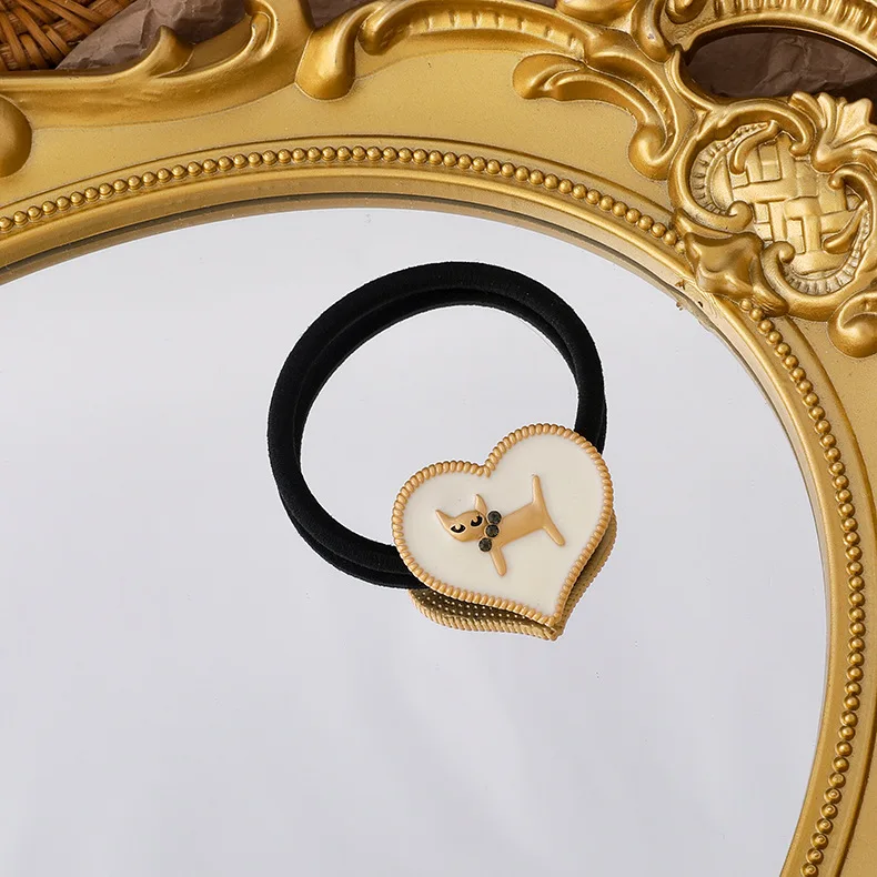

2021 New Arrival Elastic Hair Bands French Romantic Retro Rosette Kitten Hair Rope Elegant Multifunctional Practical Rubber Band