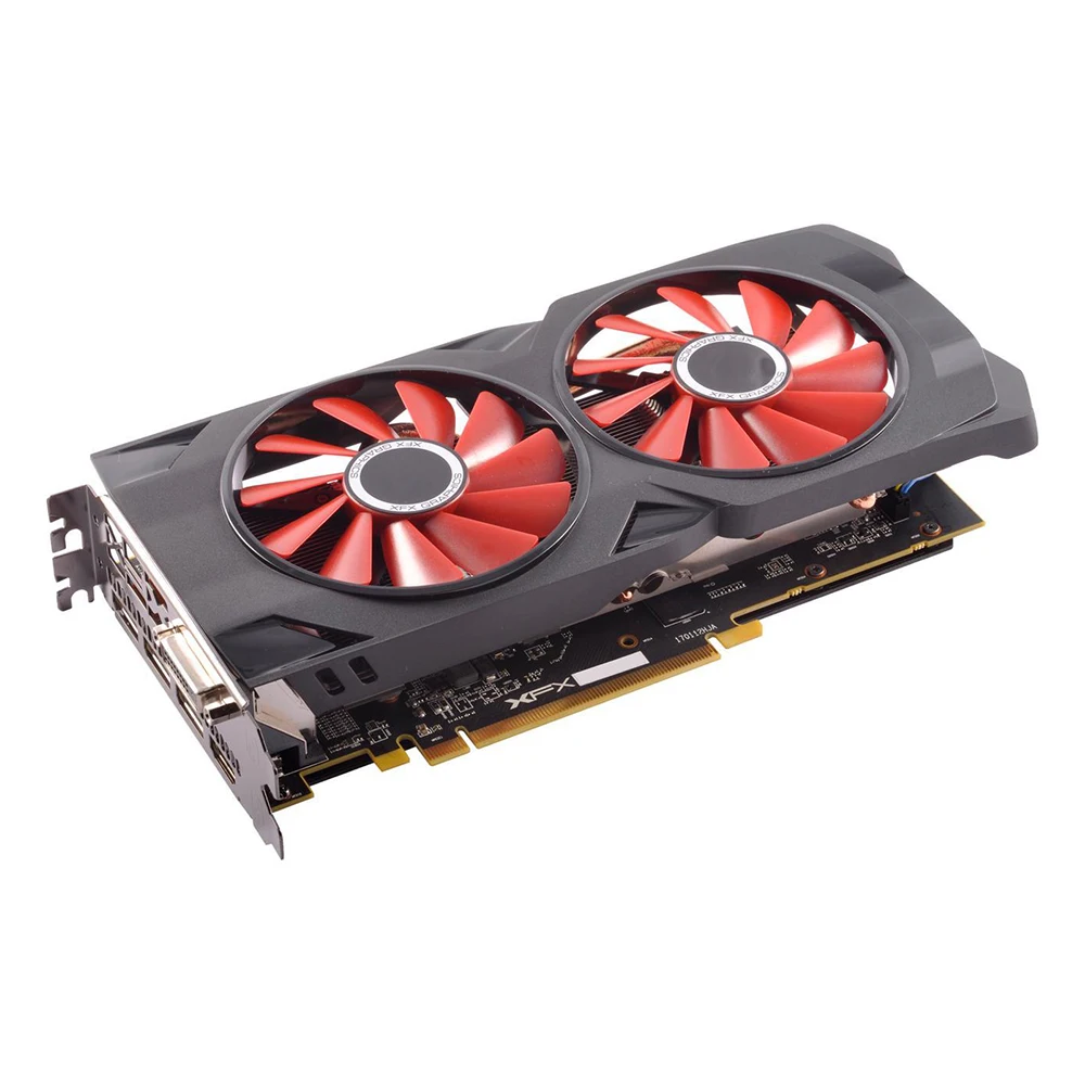 Видеокарта XFX AMD Radeon RX570 4 Гб графическая карта GPU RX 570 ГБ DDR5 для игрового ПК игровой
