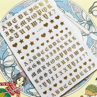 l 311 letters abc alphabet abc 3d back glue nail art stickers decals sliders nail ornament decoration