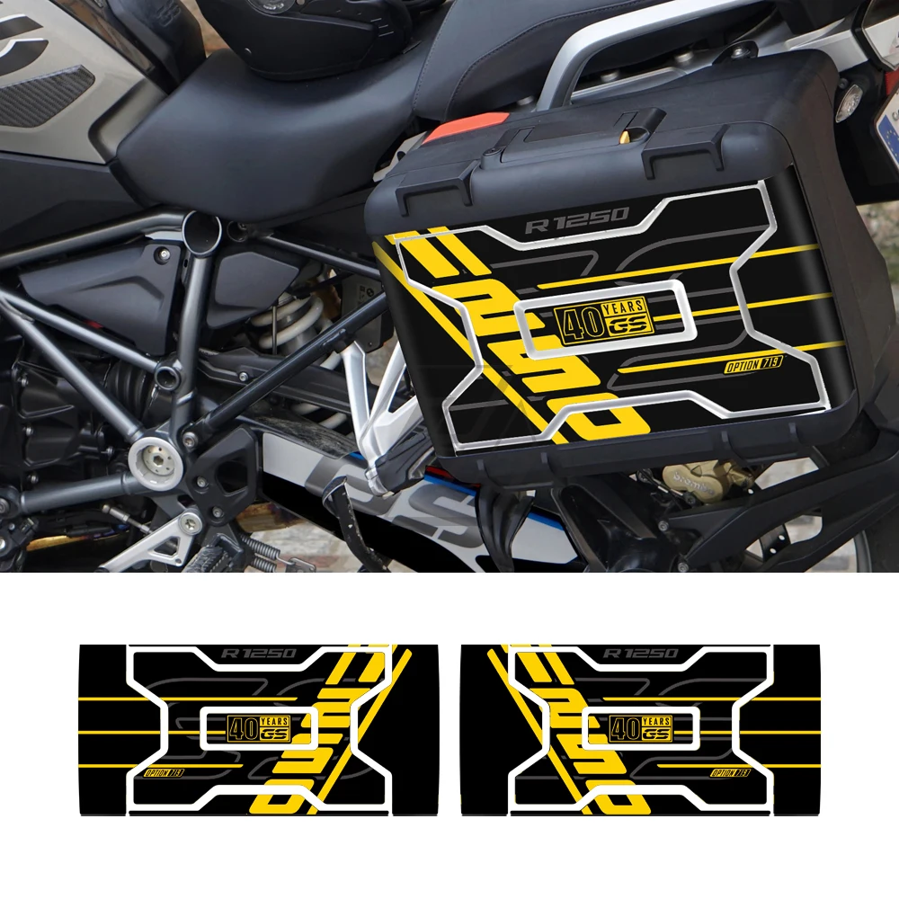 

For BMW Motorrad Vario Case 2004-2012 R1200GS R1250GS Box Decals 40 Yesr GS Motorcycle Trunk Sticker