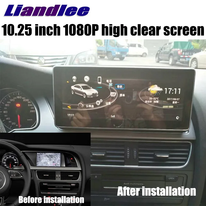 Liandlee автомобильный мультимедийный плеер NAVI 10,25 дюймов для Audi A4 A4L B8 8K 2009~ MMI автомобильный Радио CarPlay gps навигация