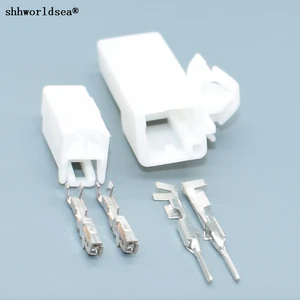 Shhworldsea незапечатанный 2-контактный разъем 7282-5845 7283-5845 штекер-гнездо для автомобильного считывателя, разъем для автомобильного светильник щения для Toyota