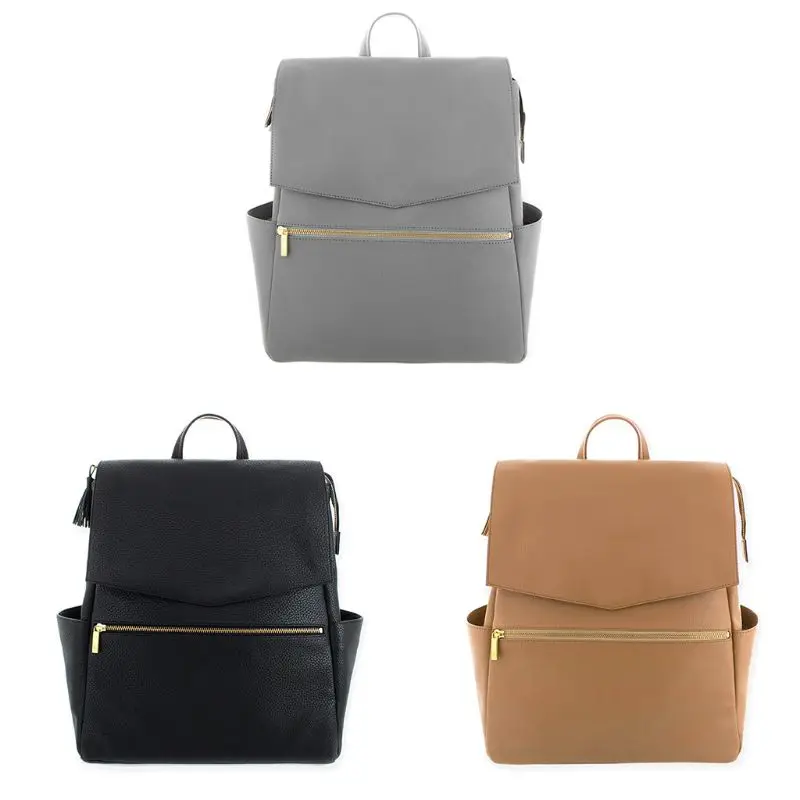 Модный женский кожаный рюкзак сумка для подгузников сумочка кормящих мам