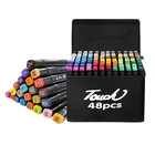 Маркеры для рисования, Набор цветных ручек для надписей, спиртовые перманентные граффити, кисти для рисования, канцелярские принадлежности
