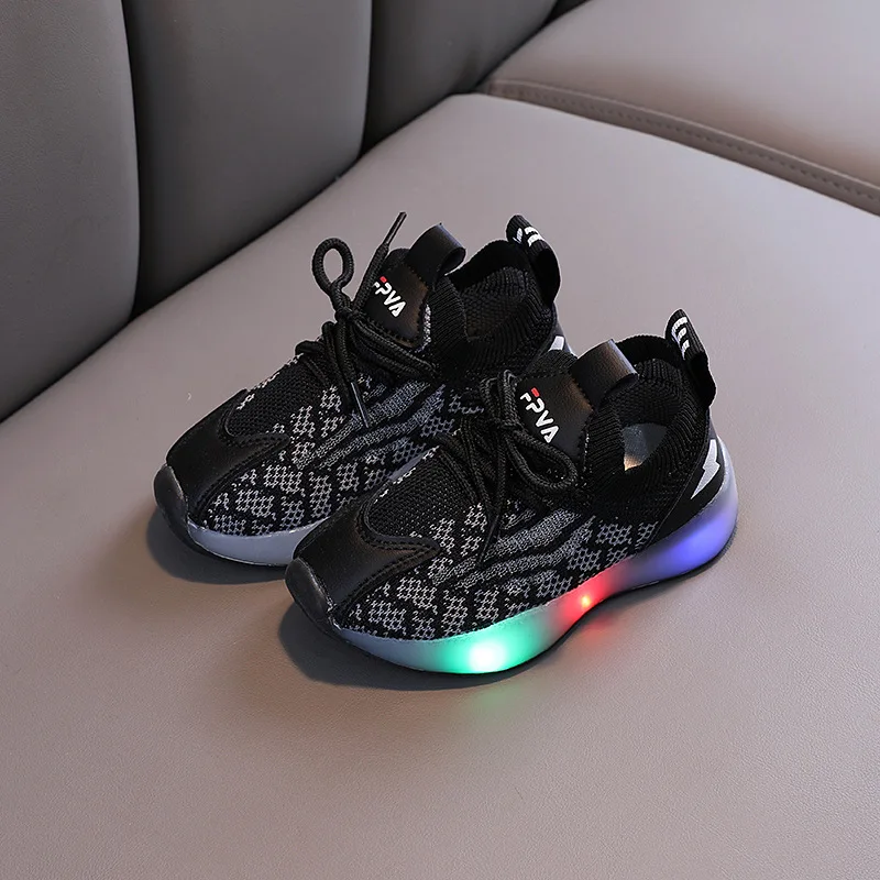 2021 новые детские светящиеся кроссовки футболки для маленьких девочек и