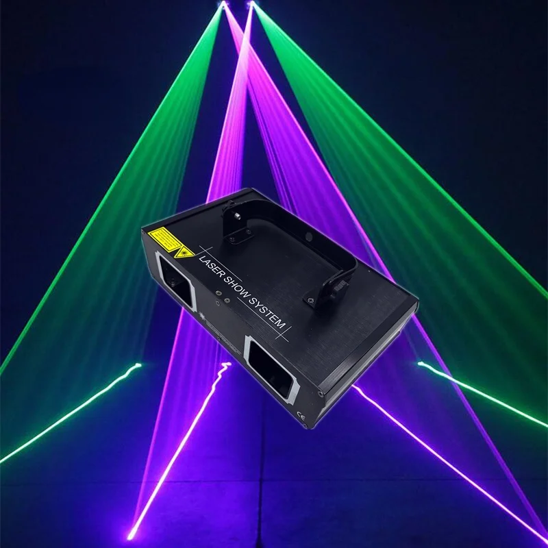 

Заводская Лазерная лампа, 2 головки, лазерный сценический эффект с двумя отверстиями DMX512, освещение для диджея, дискотевечерние, KTV, ночного ...