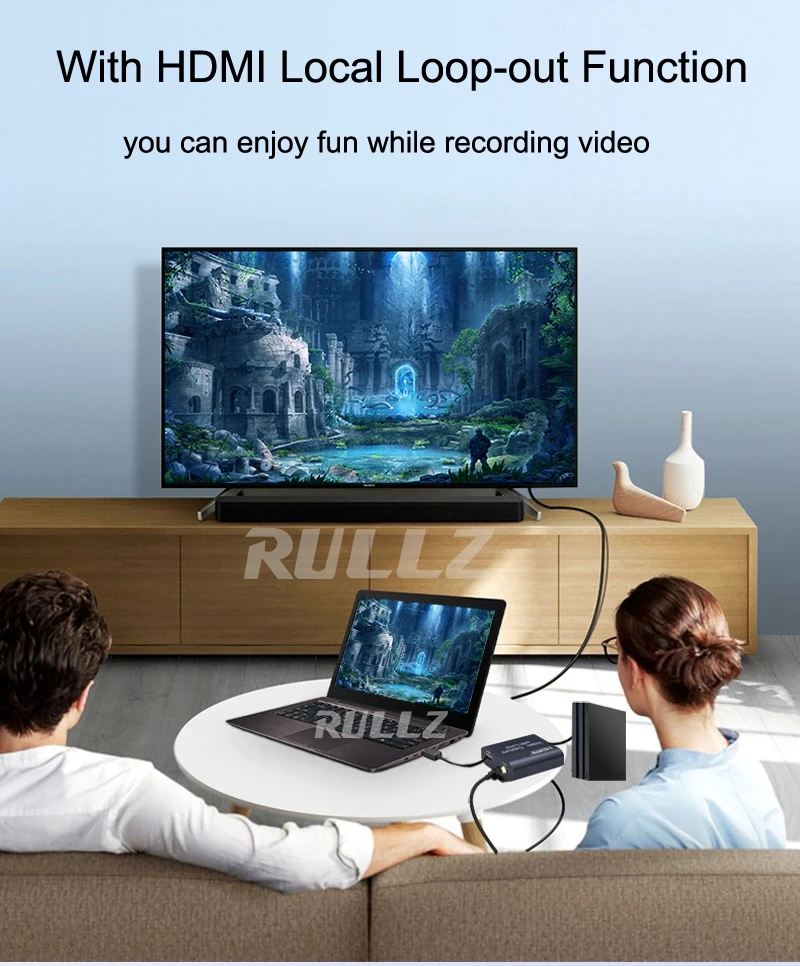 Rullz Loop out аудио видео записывающая карта HDMI Коробка микрофон в USB 2 0 3 игра прямая
